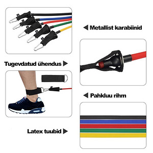 -50% Medpoint treeningkummid (resistance bands) 11-osaline (6 foto / 7)