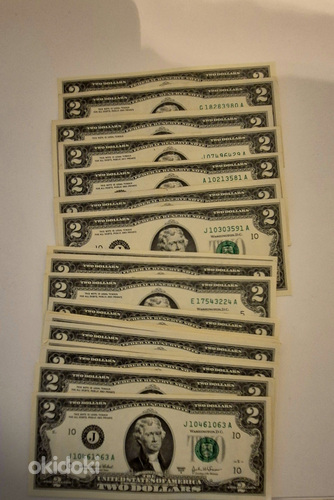 Kupüür 2 dollarit USD