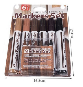 Mööbli/paneelide remondikomplekt - markerid, 6 tk. (2 foto / 10)