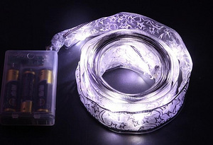 Vasktraadist dekoratiivsed led-ribad. külm (1 foto / 5)