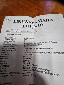 LINHAI-YAMAHA 500CC. (3 foto / 9)
