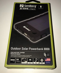 Sandberg outdoor solar power bank 8000