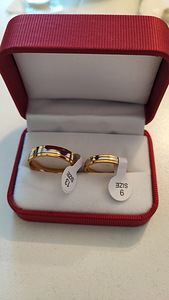 Новые позолоченные кольца для пары