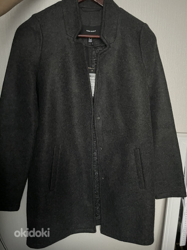 Новое полупальто/куртка темно-серого цвета S (фото #1)