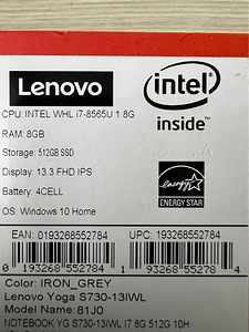 Lenovo Yoga S730-13IWL / Intel i7 (7 foto / 8)