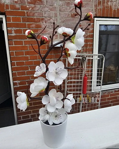 3 valgete õitega kunstlille. Komplektina Kõrgus 32cm (3 foto / 8)