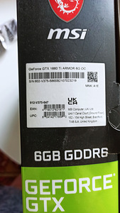 MSI GEFORSE GTX 1660 TI ARMOR OC EDITION (2 foto / 3)