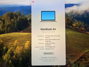 MacBook Air 2019, 13 tolli, garantii, uus aku (4 foto / 6)