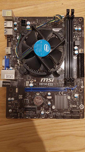 Motherboard emaplaat H81M-E33 LGA1150 + CPU i3-4170 + fan