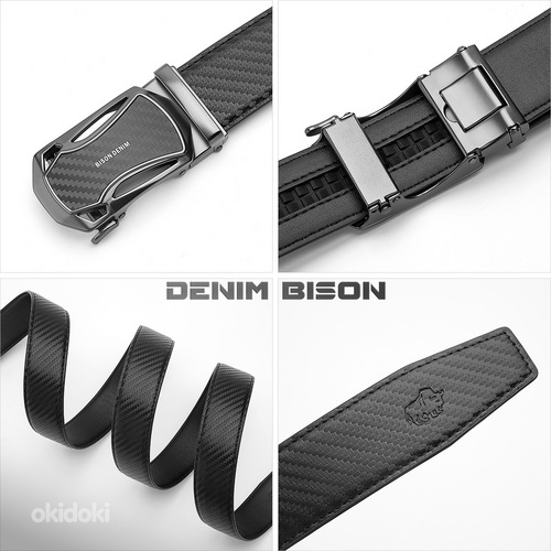 Стильный мужской ремень Denim Bison [Carbon Edition] (фото #3)