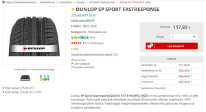17'' Toyota Luxury rattad Dunlop rehvidega (4 foto / 4)