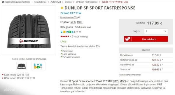 17'' Toyota Luxury диски с Dunlop шинами (фото #4)