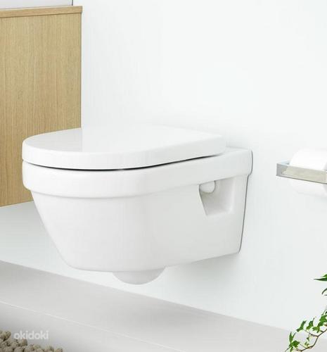 GUSTAVSBERG Seinpealne WC pott + paigaldusraam + loputusnupp (foto #1)