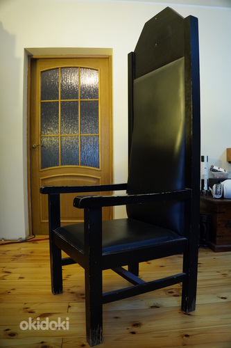 Массивные стулья, троны 2x - дерево, кожа (фото #1)