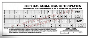 Scale Length Templates Guitar Scales 24" (2 foto / 4)