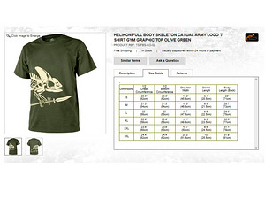 T-särk Helikon Skeleton T-Shirt L (4 foto / 5)