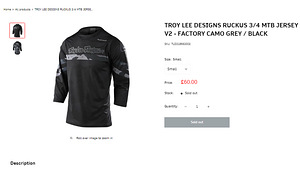 Troy Lee Designs Ruckus 3/4 Jersey Camo Green/Black L (8 foto / 9)