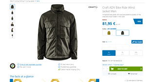 Craft Adv Bike Ride Wind Jacket L (9 foto / 9)
