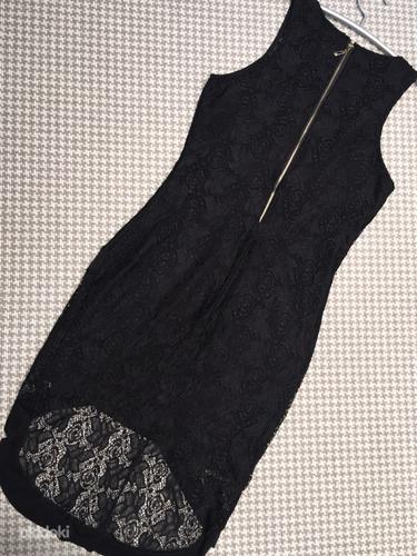 Черное кружевное платье S (фото #3)