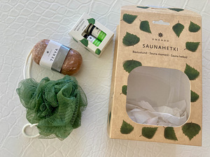 Emendo saunakomplekt, seep, nuustik, saunaõlid (1 foto / 1)
