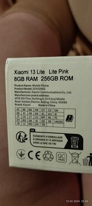 Xiaomi 13lite 8 розовый 256 мг