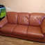 Кожаные диван и кресло (фото #1)