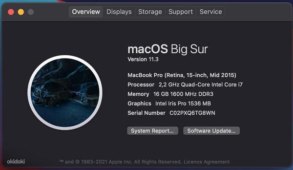 Macbook Pro 15 2015 I7 16 ГБ ОЗУ (фото #3)