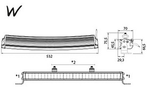 LED kaugtuli W-Light Wave 500 105W, ref.45 (2 foto / 3)