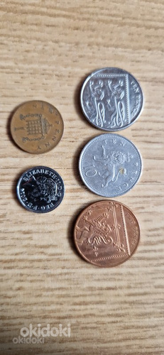 Монеты Англии 5 штук. (фото #2)