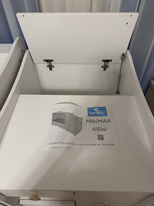 Kasvav voodi kummutiga Lorelli Mini Max New, 120x60, valge (4 foto / 5)