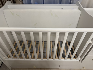 Kasvav voodi kummutiga Lorelli Mini Max New, 120x60, valge (5 foto / 5)