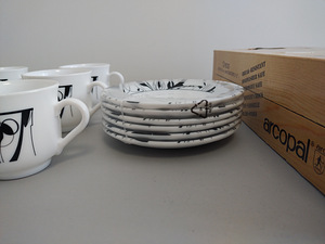 Arcopal vintage kohvitee komplekt aastast 1991. (5 foto / 9)