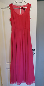Розовое длинное платье, 36