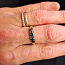 Золотое кольцо с синими бриллиантами. (фото #4)
