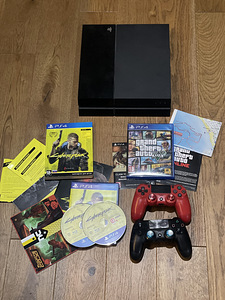 PS4 Playstation 4 +2joysticks +GTA5 +Cyberpunk (1 foto / 1)