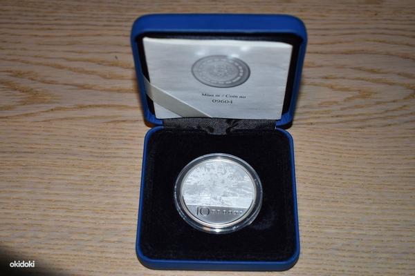 Серебряная памятная монета 10 крон 2008, ЭР 90 (фото #1)