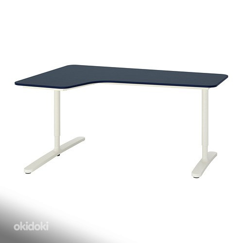 Письменный стол офисный стол IKEA BEKANT синий/белый