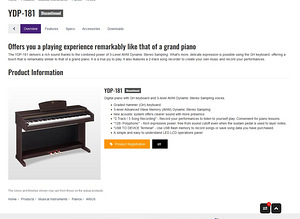 Yamaha YDP181 Digital Piano klaver (2 foto / 2)