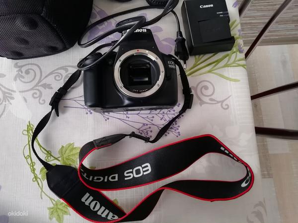 Peegelkaamera Canon EOS 1100D kott+aku+laadija+objektiiv (foto #1)