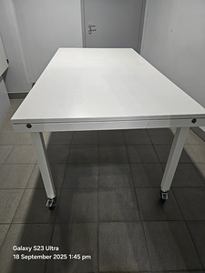 Valge laud söögilaud kontorilaud kirjutuslaud 2m x 1m (3 foto / 8)