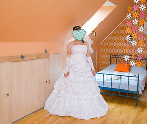 Белоснежное свадебное платье, размер 38-40.