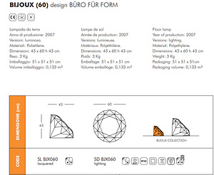Bijoux is a polyethylene floor lamp that reminds of the shap (3 foto / 3)