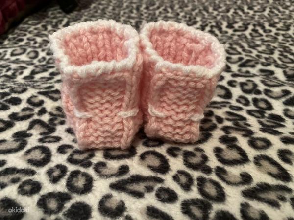 Новые носки-сапожки!!! Носки для новорожденной девочки (Ручная работа) (фото #4)