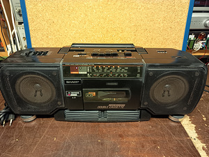 Sharp WQ-T238H Stereo Radio Cassette Recorder, Twin Mechanis  			
