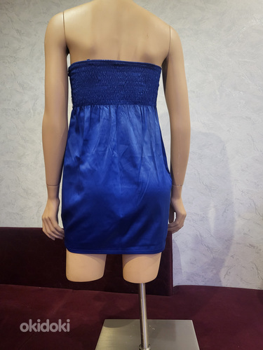 Ярко-синее праздничное платье S/M (фото #4)