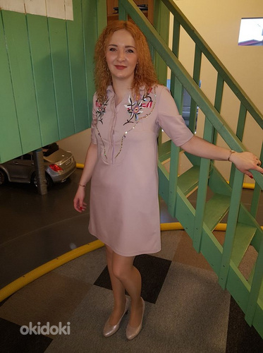 Розовое платье с. М (38-40) (фото #9)
