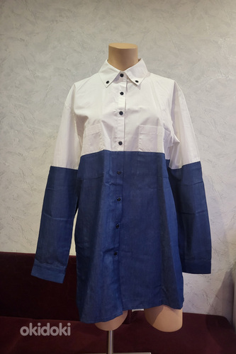 Бело-синяя рубашка, Новая, с. L/XL (фото #2)