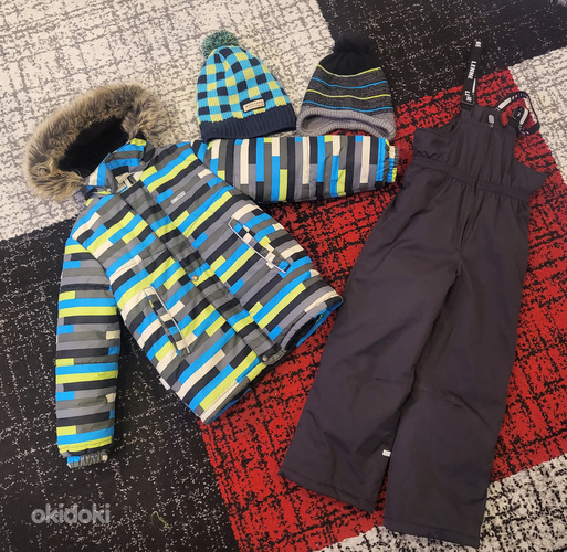 Очень теплая зимняя одежда (330 г) для мальчика 128 размера. (фото #1)