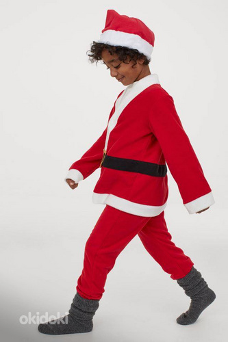 Santa (päkapiku) H&M fliisikostüüm (vaata mõõtud) ~ s 134 (foto #7)
