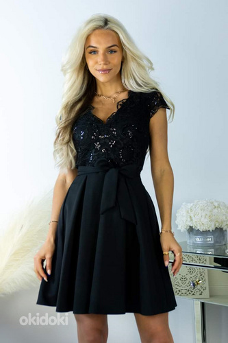 Вечернее платье uUS черного цвета, размер L (40). (фото #1)